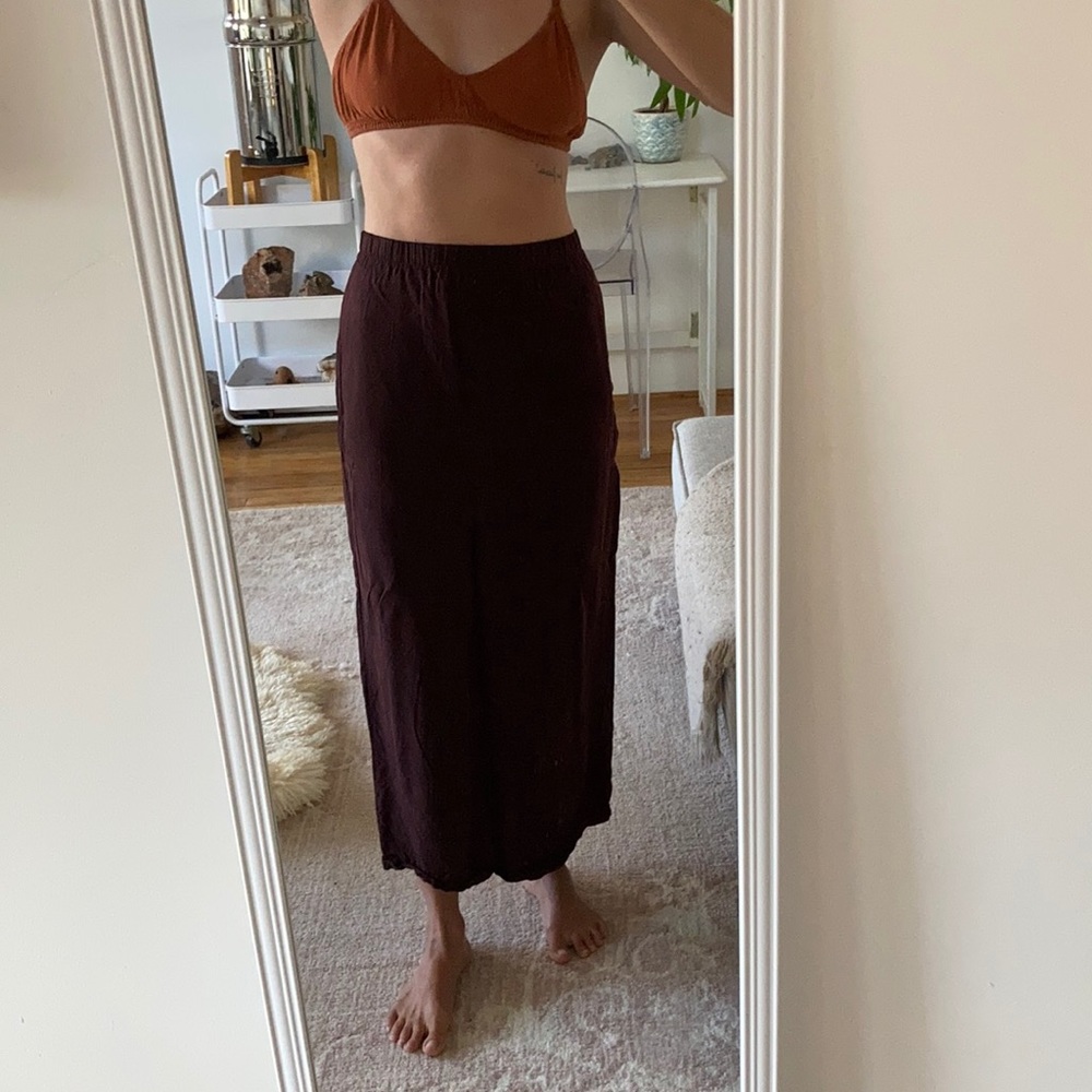 Vintage 100% Silk Maxi Skirt